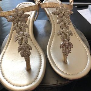 Madeline Stuart Rhinestone wedge Sandal